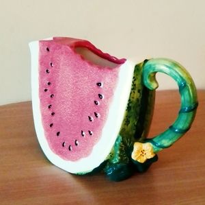 Garden Ridge Ceramic Watermelon beverage pitcher